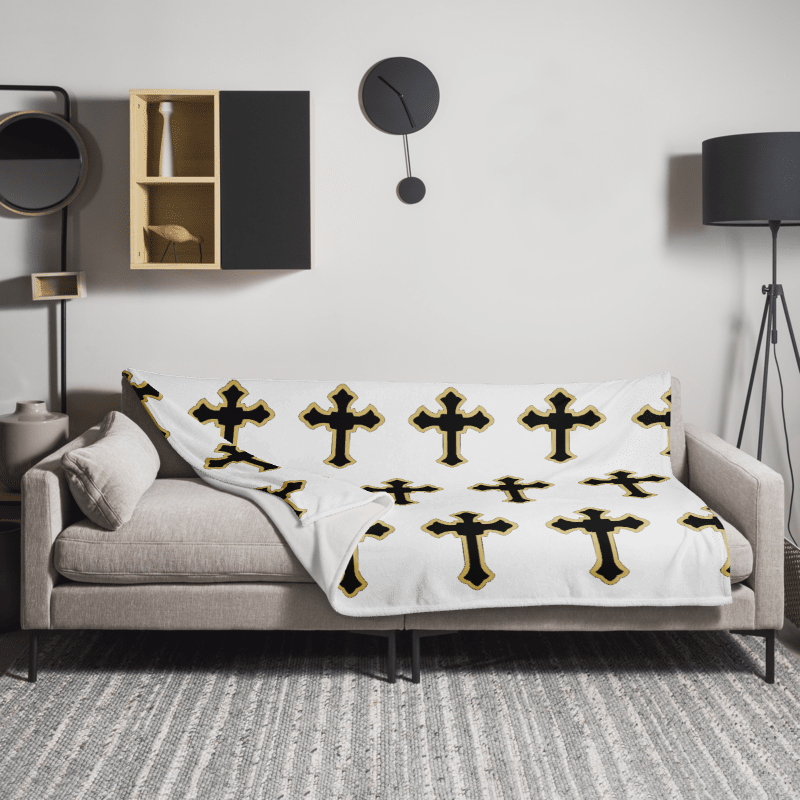 Exodus Cross - WHITE - Throw Blanket product image (2)