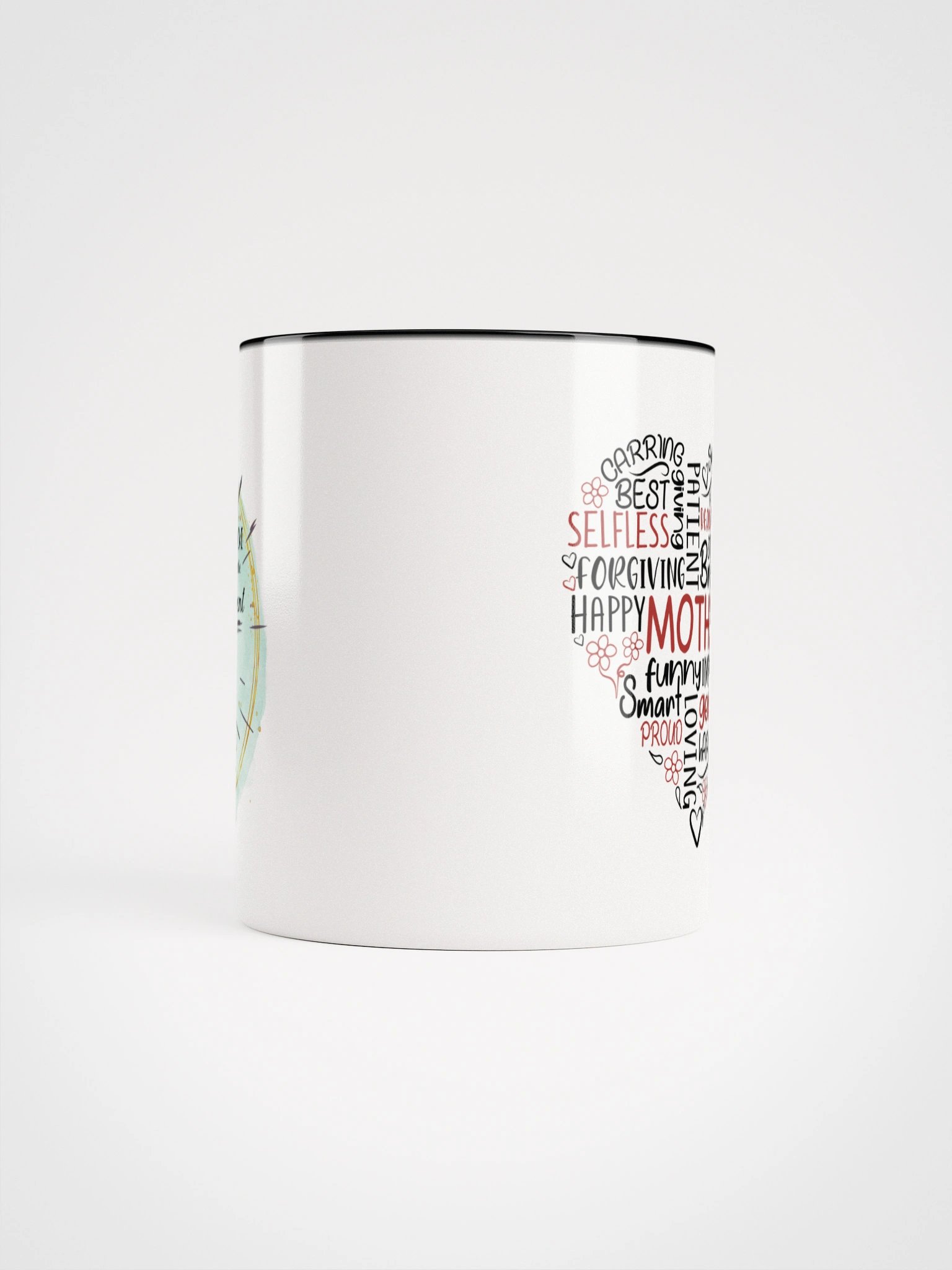 Black Boy Mom I Pray Different Heart Art Ceramic Mug with Color Interior product image (5)