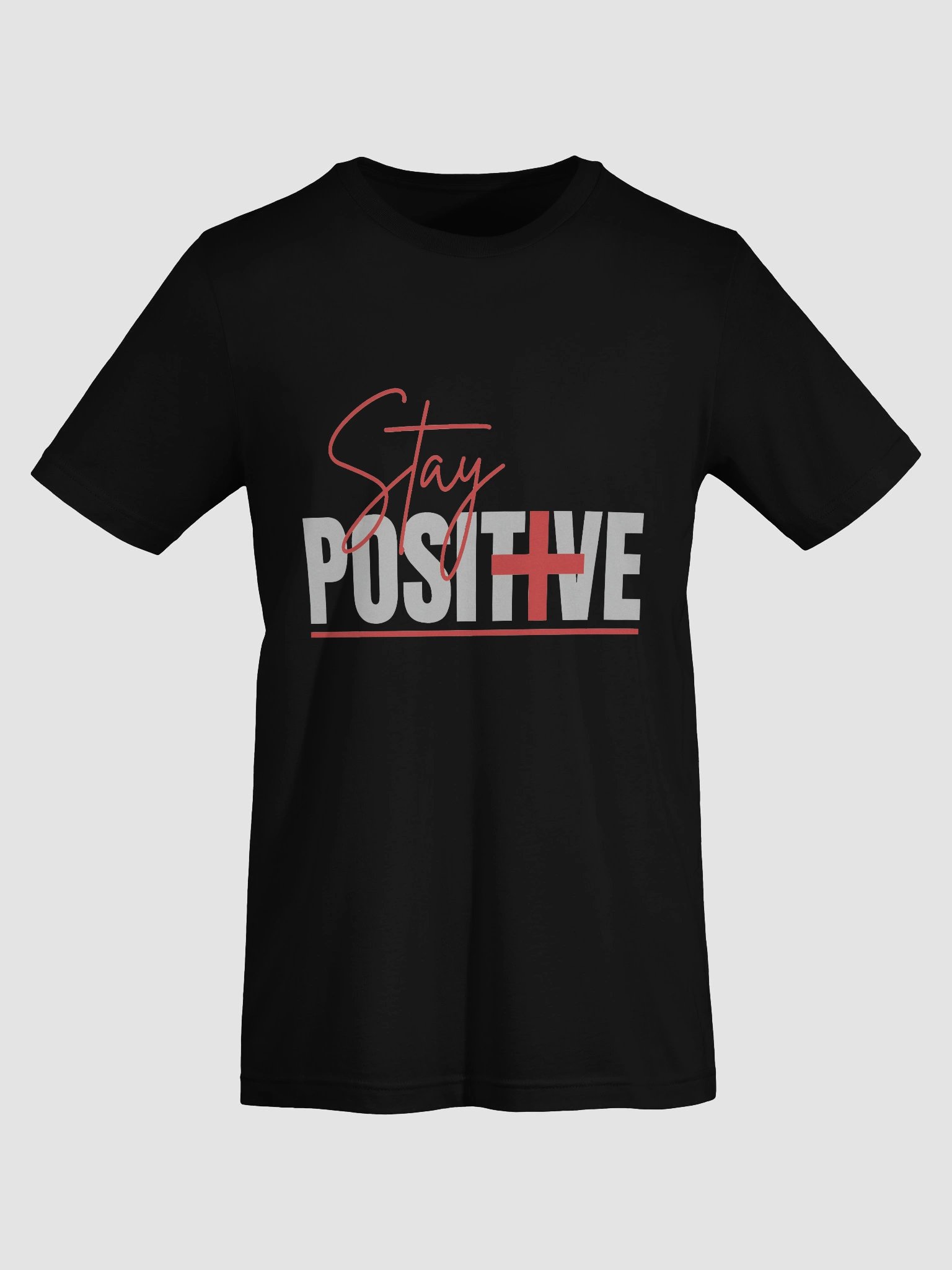 Stay Positive – Minimalist Red and Grey Inspirational Design product image (7)