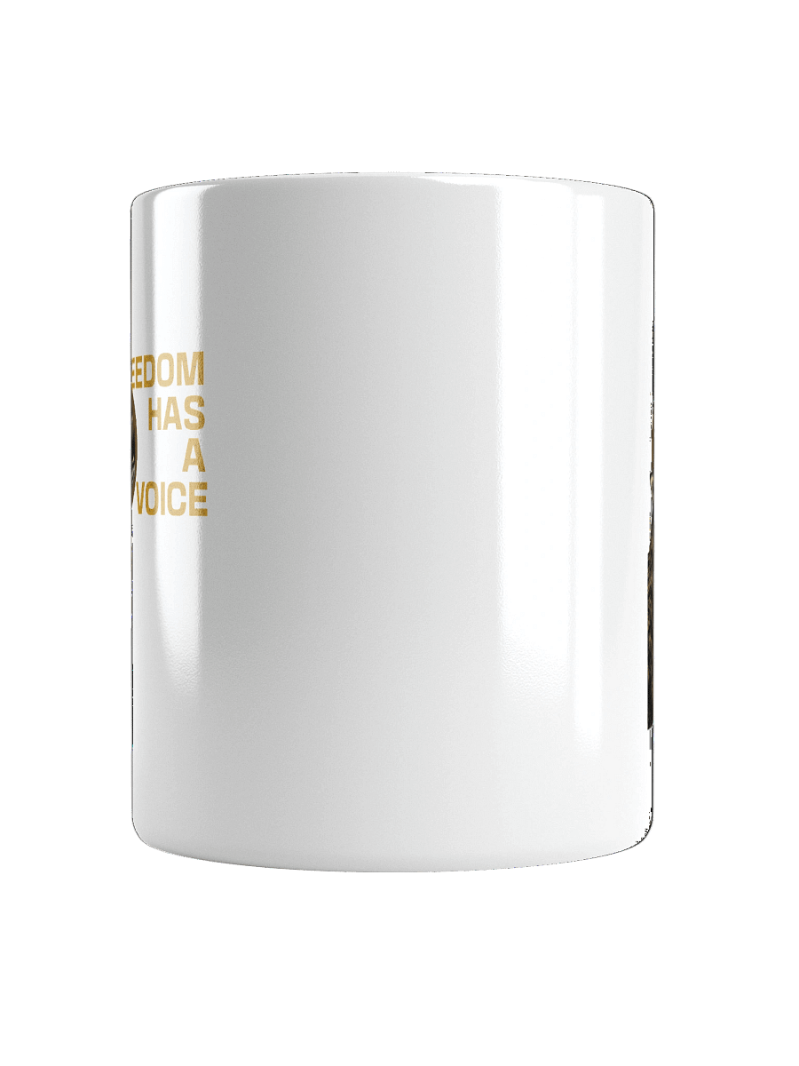 Freedom Has A Voice Howling Wolf - White Glossy Mug product image (14)