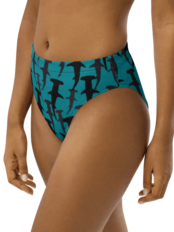 Hammerhead Sharks - Mid Ocean - Recycled Polyester - High Waisted Bikini Bottom product image (6)