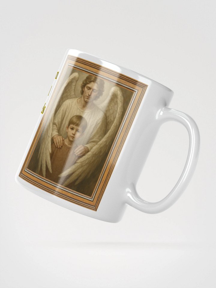Angels Watch Over Them (Male) Glossy White Mug product image (2)