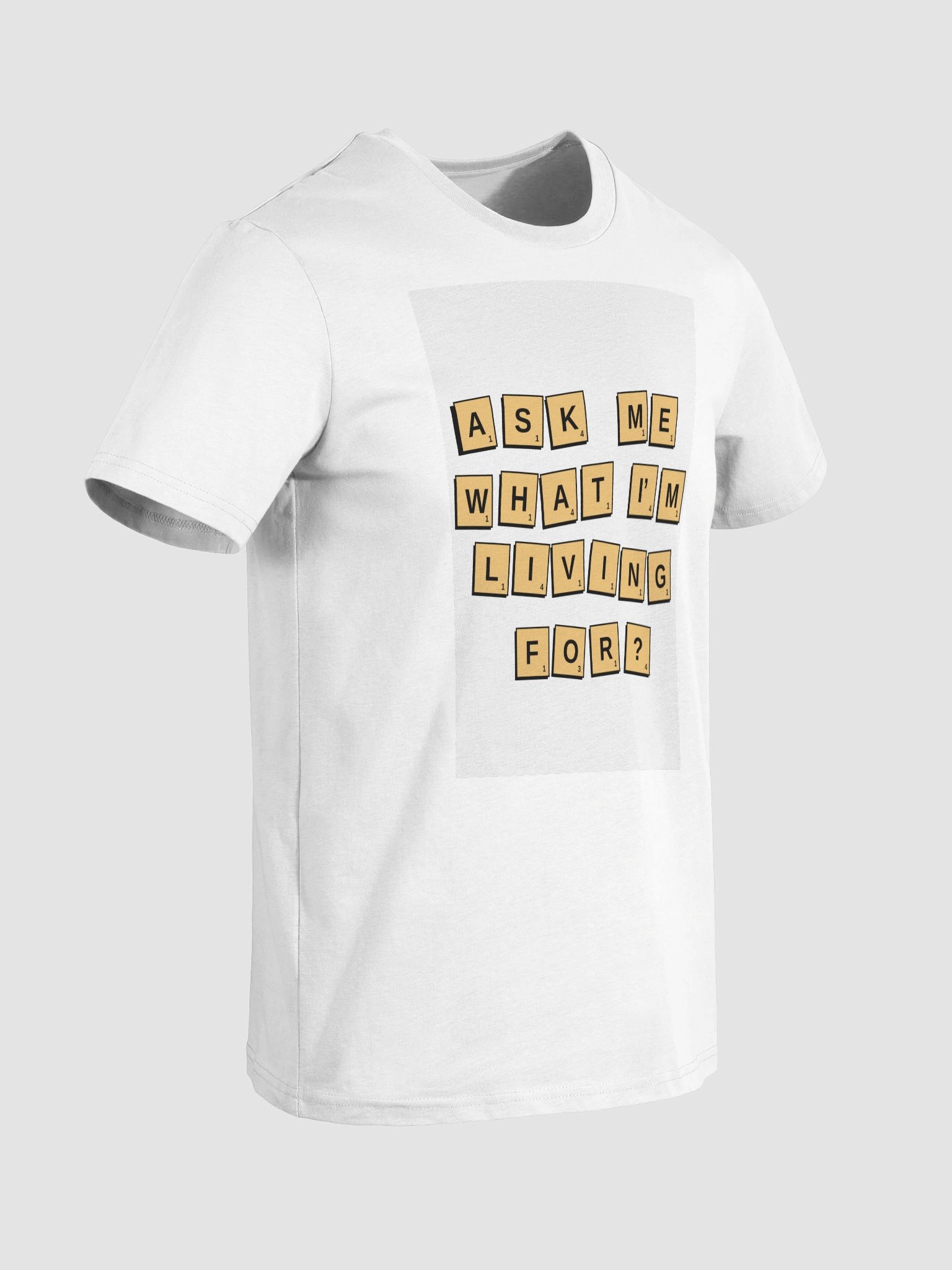 " Ask Me What I'm Living For" Evangelistic T-shirt (organic cotton) product image (4)