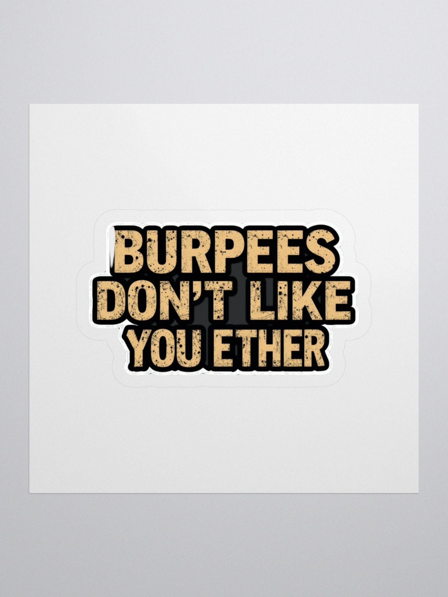 Bold Burpees Distressed Stickers product image (1)