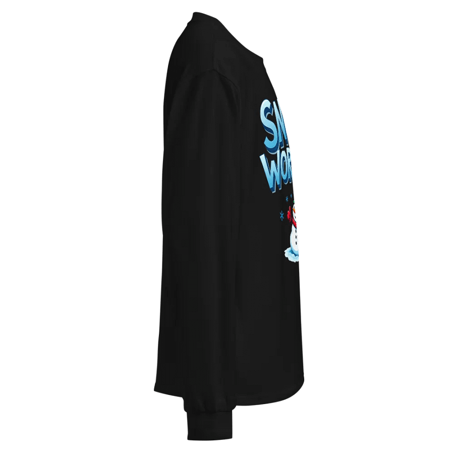 Snow Worries Smiling Snowman Long Sleeve Shirt product image (3)