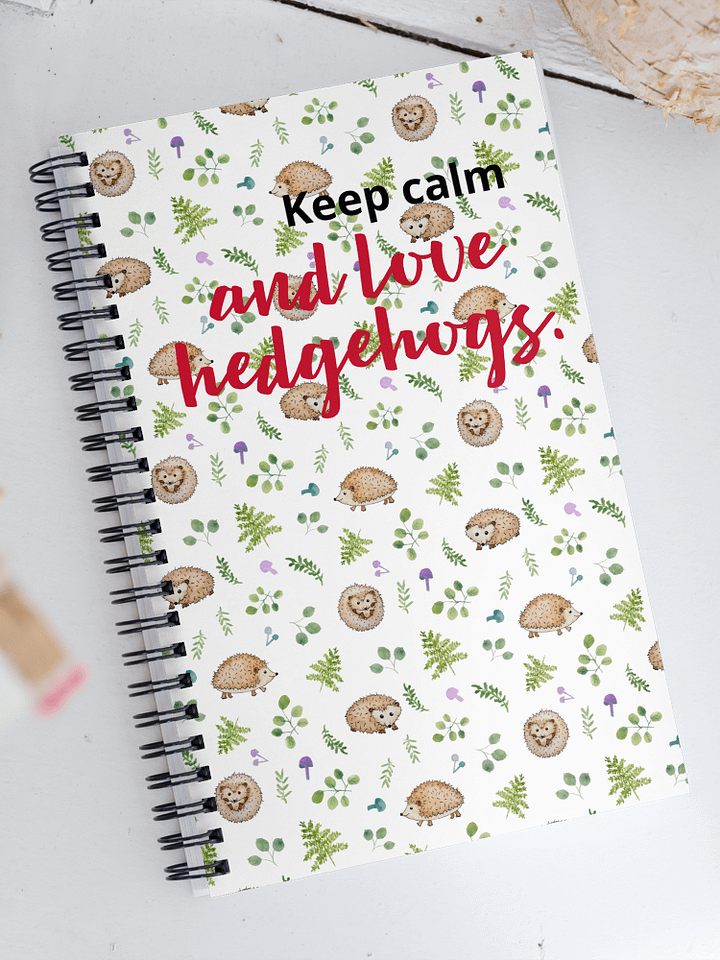 Keep Calm and Love Hedgehogs Notebook product image (1)