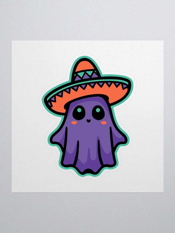 Purple Sombrero Ghost Sticker product image (1)