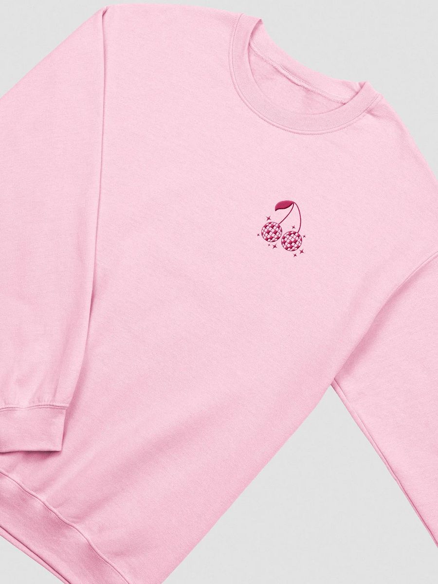 [pink] disco ball cherries embroidered crewneck product image (7)