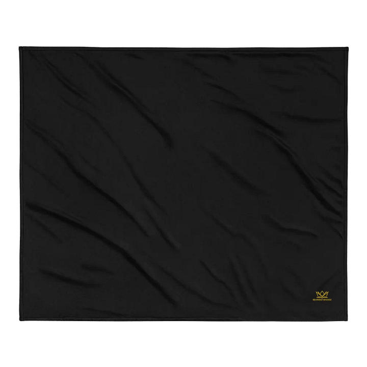 Bearded Woodz Embroider Sherpa Blanket (Black/ Gold) product image (2)