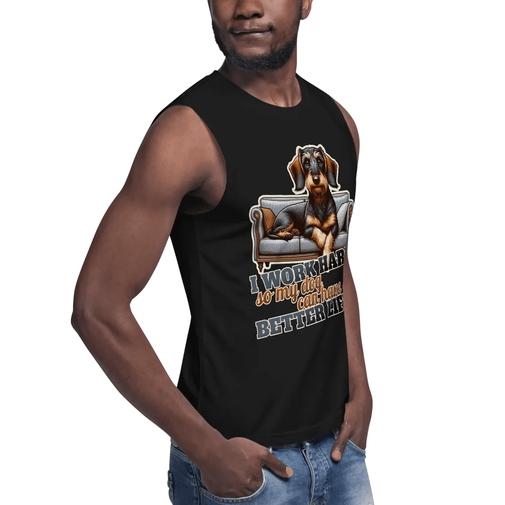 Work Hard – Dachshund - Muscle Tank product image (9)