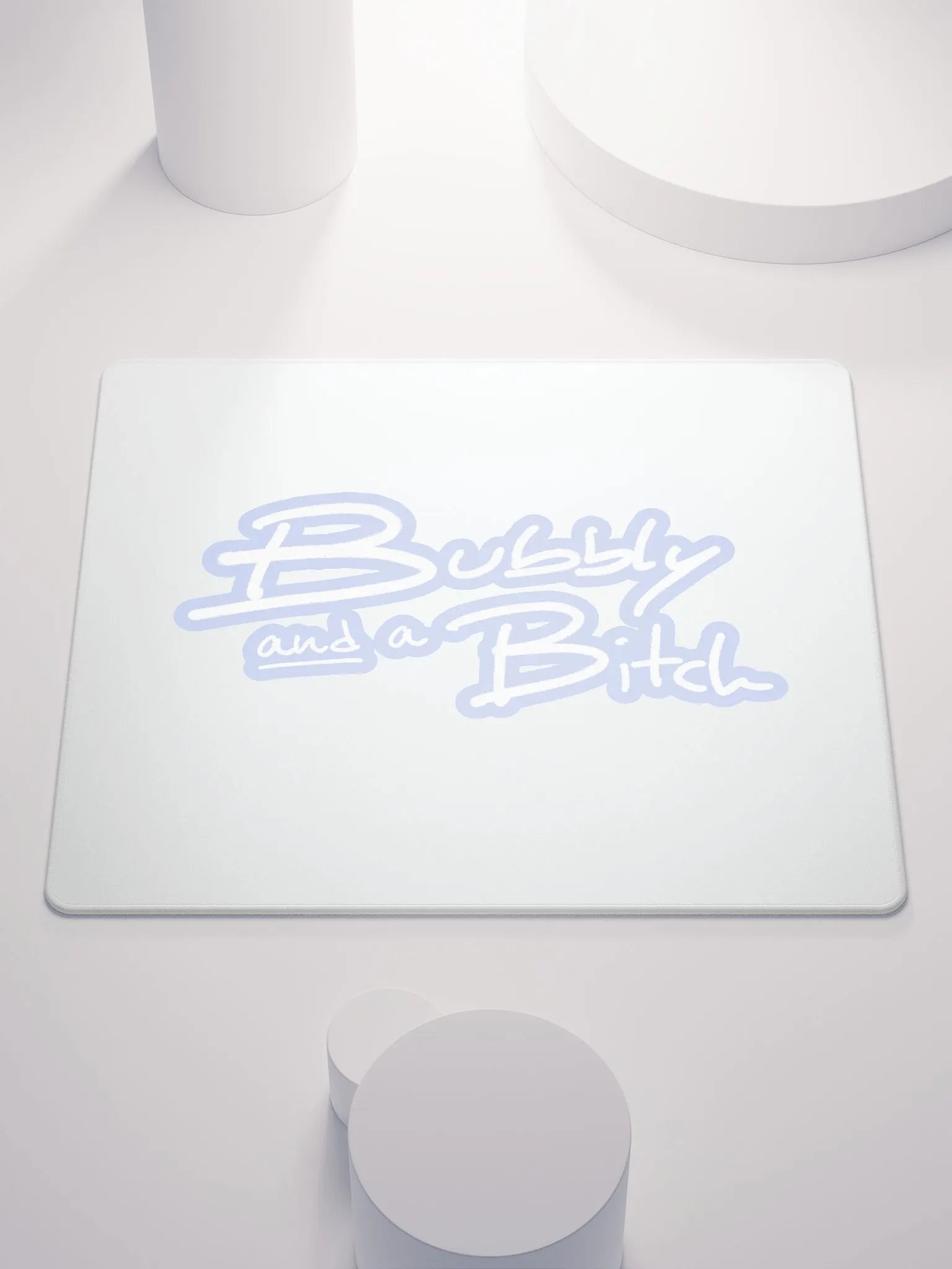 Bubbly and a B*tch (lined design, #BDCAEF) mouse pad product image (1)