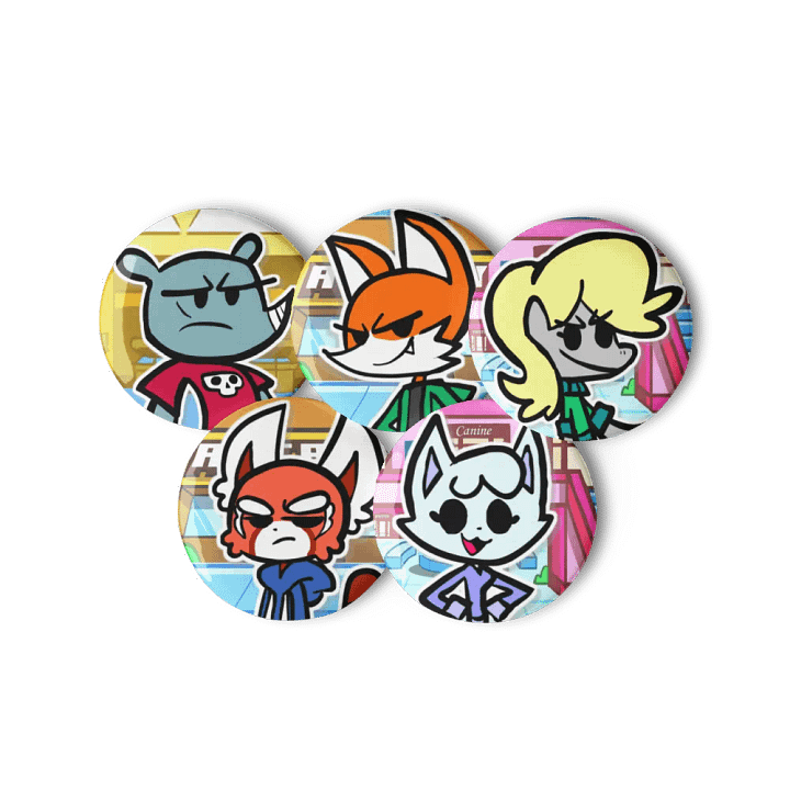 Top and RabRab (Wildside Citizens) Pin Buttons Set 1 product image (1)
