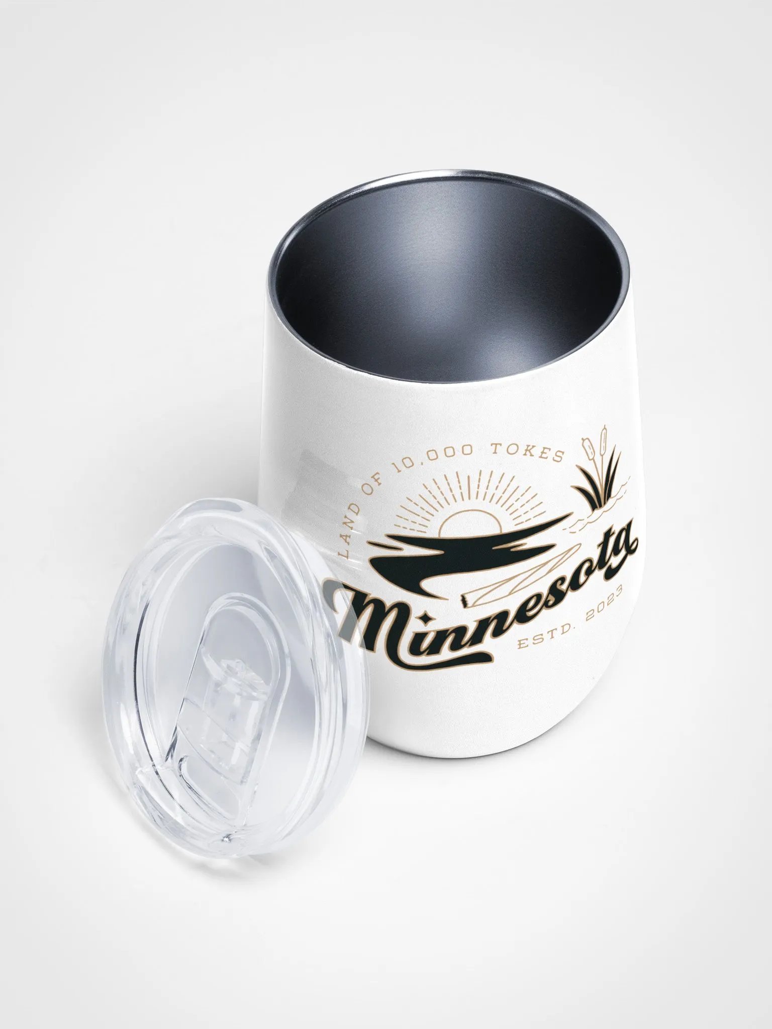 Land of 10,000 Tokes ✧ Minnesota Cannabis Lake Wine Tumbler product image (2)