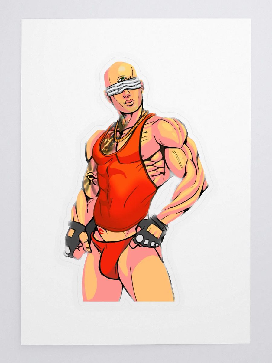 Red 3rd eye sticker product image (1)