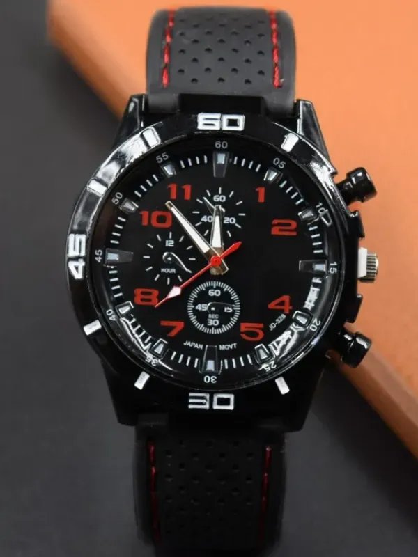 Factory direct sales, foreign trade explosion, men's sports cars, silicone watches wholesale, students sports quartz watches on behalf of a generation product image (6)