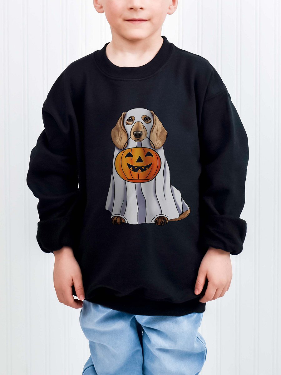 Halloween Dachshund(Fawn) Youth Sweatshirt product image (1)