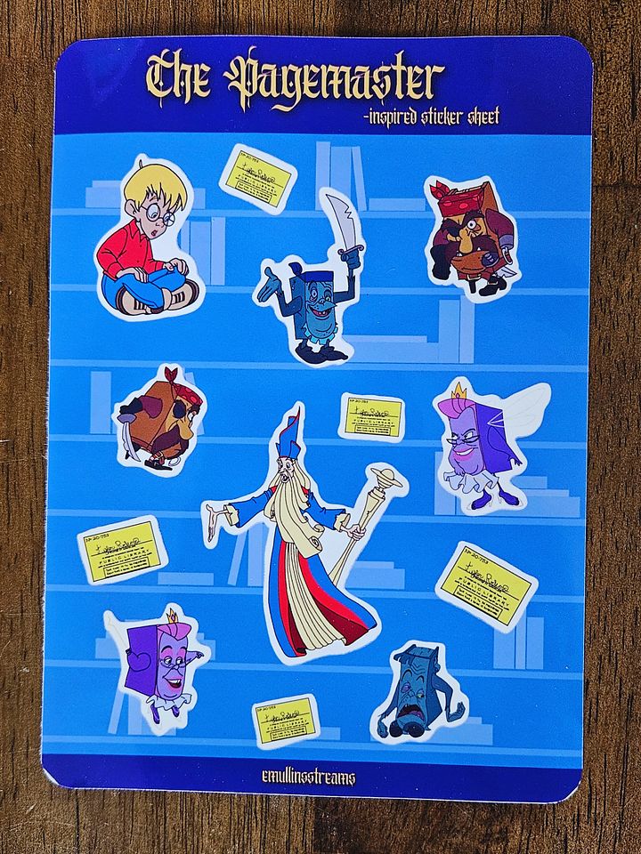 The Pagemaster-Inspired Sticker Sheet product image (1)