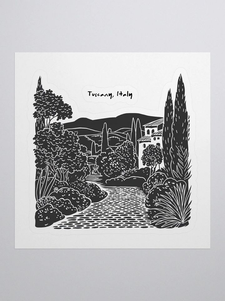 Tuscany Serenity: Elegant Landscape Sticker product image (1)