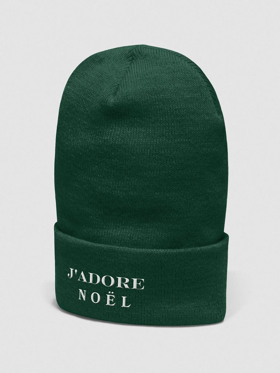 "J'adore Noël" Yupoong Cuffed Beanie product image (3)