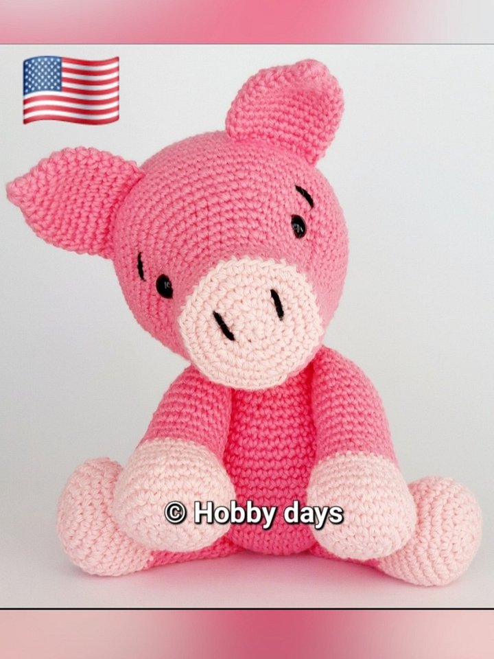 USA PATTERN - Amigurumi Crochet Pig product image (1)