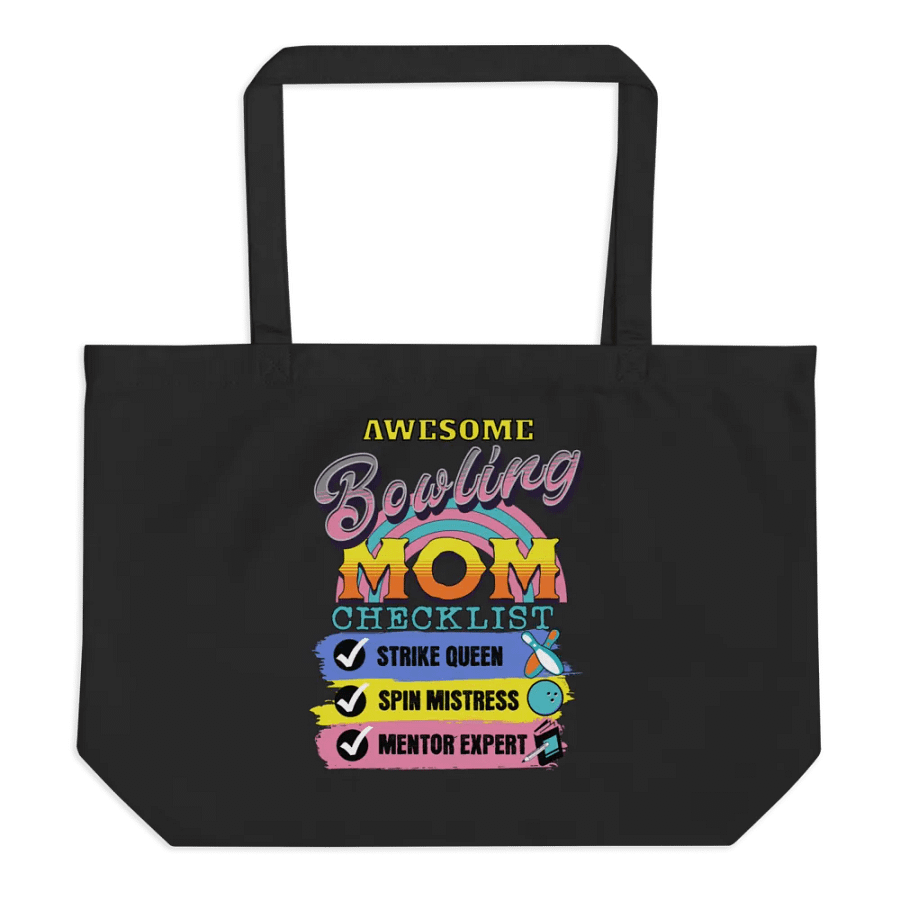 Awesome Bowling Mom Checklist Strike Mom Checklist Tote Bag product image (1)