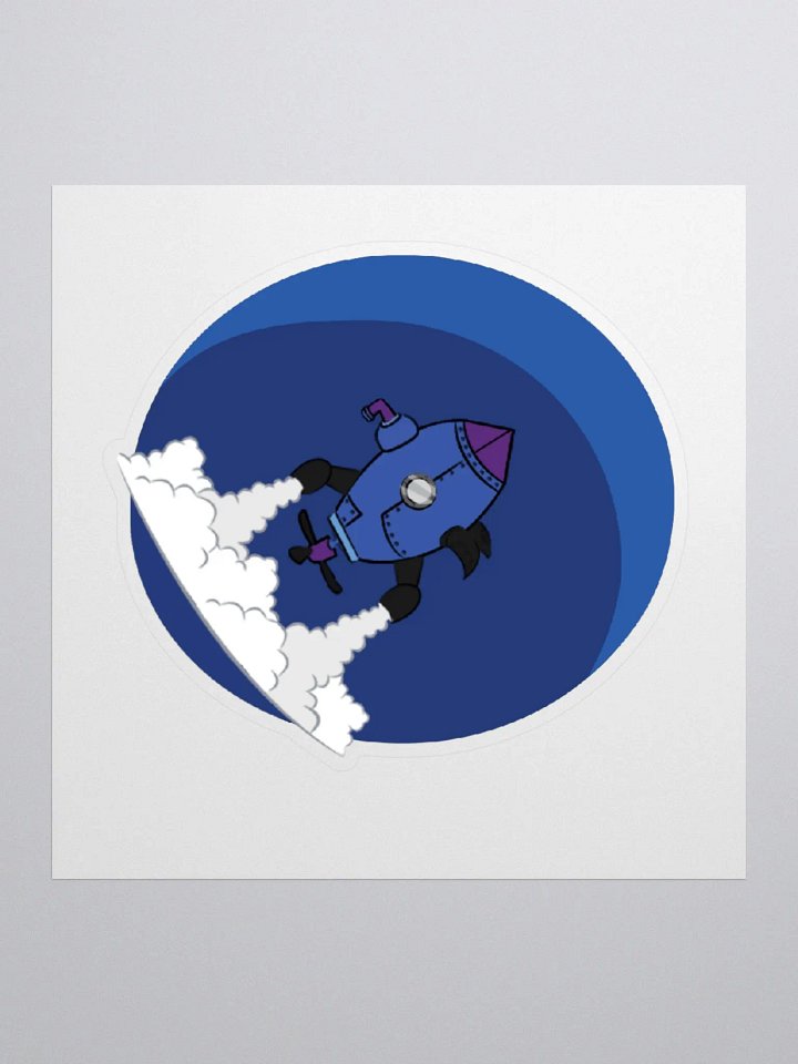 RamJet's Submarine Rocket Logo Sticker product image (1)