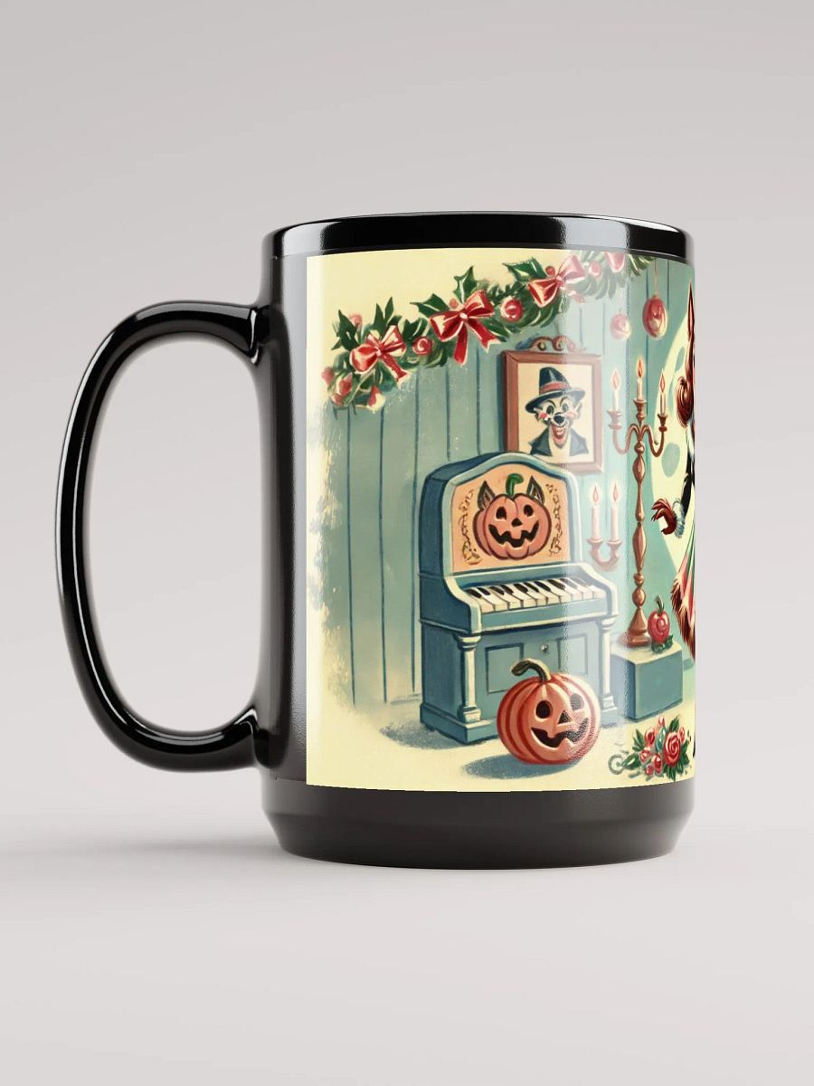 Halloween Werewolf Party Coffee Cup - 15 oz Black Glossy Mug product image (6)