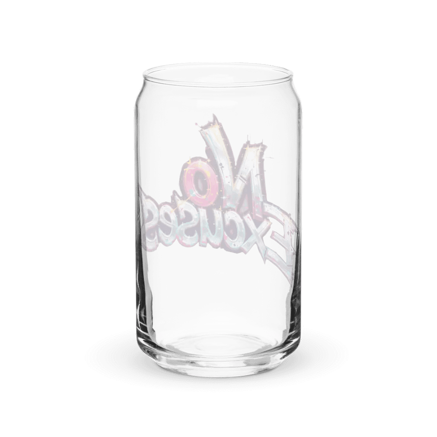 Vibrant Street Art No Excuses Can-Shaped Glass product image (6)