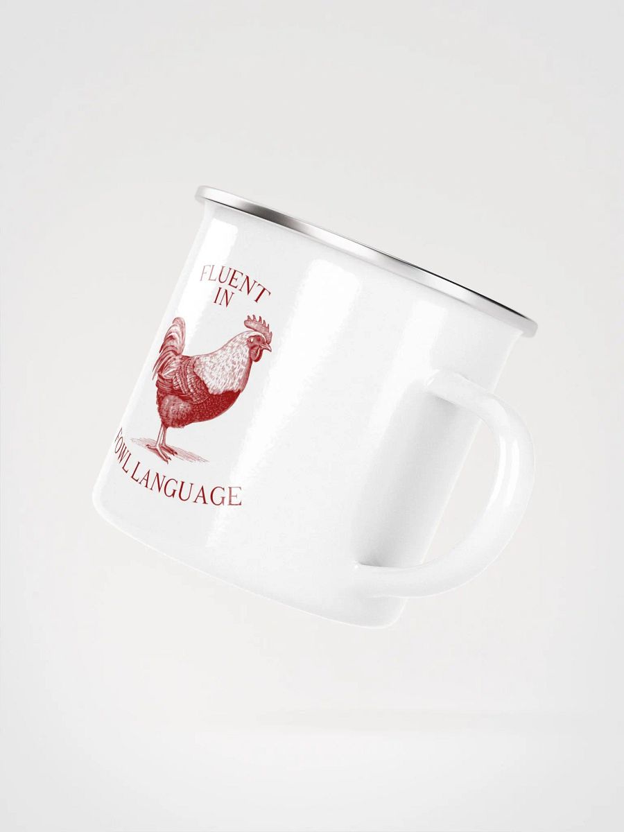 "Fluent in fowl language" ceramic mug product image (3)
