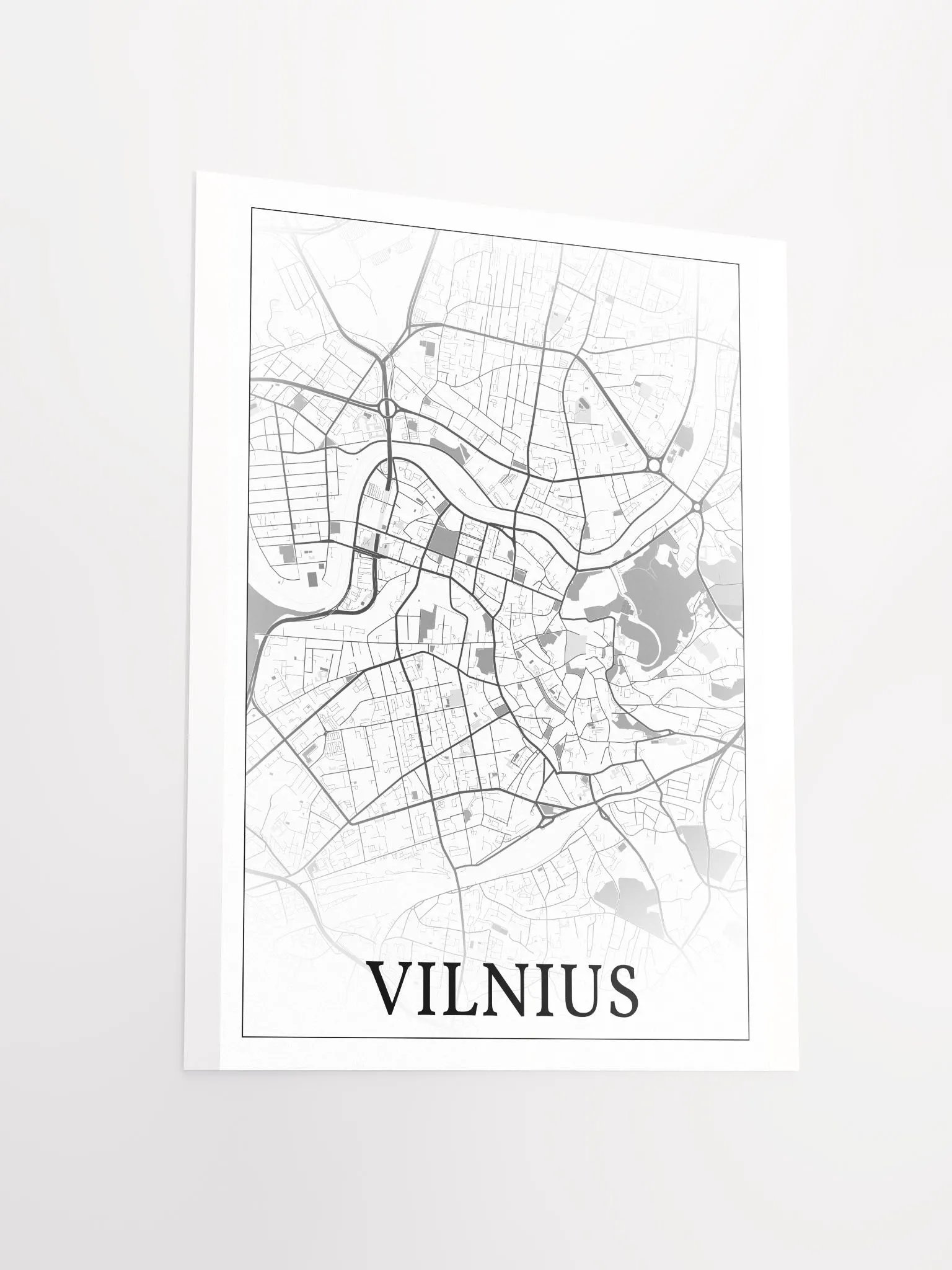 Vilnius, Lithuania, city map print product image (14)