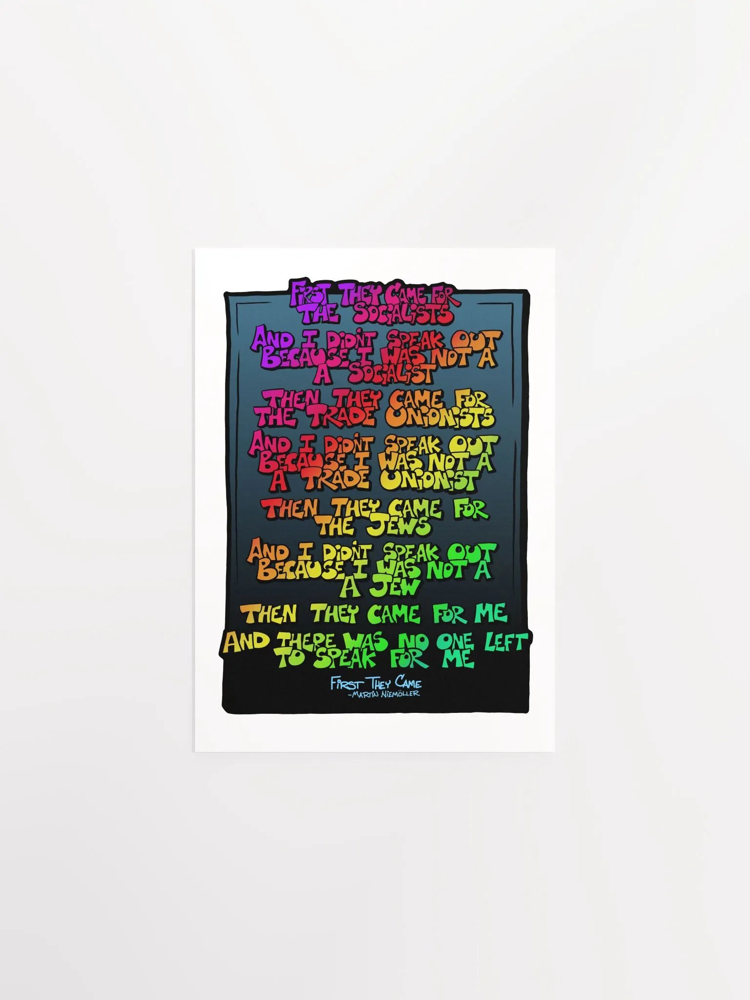 "First they came" Poster product image (1)