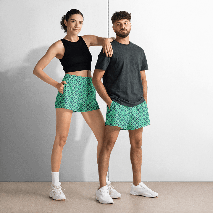 Geometric Illusion All Over Print Unisex Athletic Shorts product image (1)
