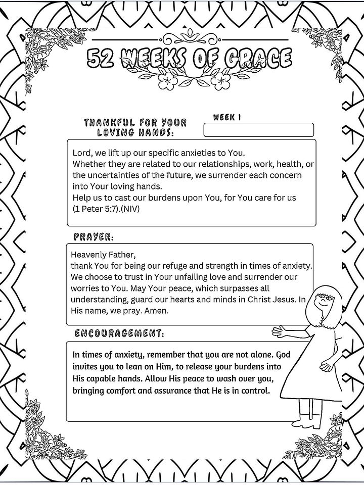 52 Weeks of Grace Christian Coloring Devotional product image (2)