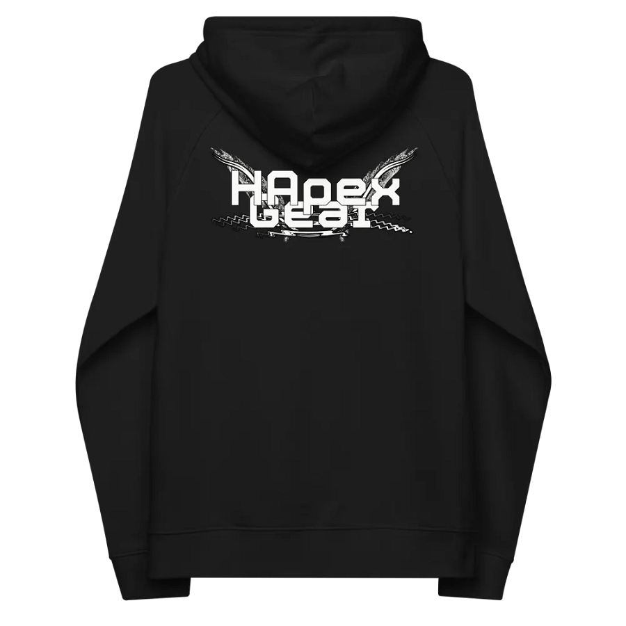 Unisex Eco Raglan Hoodie - White HApex Gear White Logo product image (7)