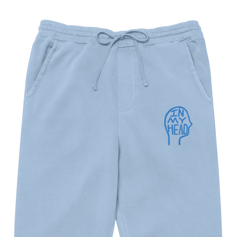 In My Head (aqua thread) pigment dyed sweatpants product image (2)