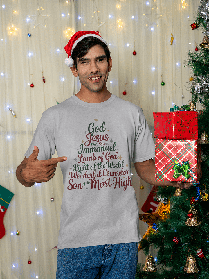 Christian Christmas Shirt Names of Jesus Christmas tree product image (2)