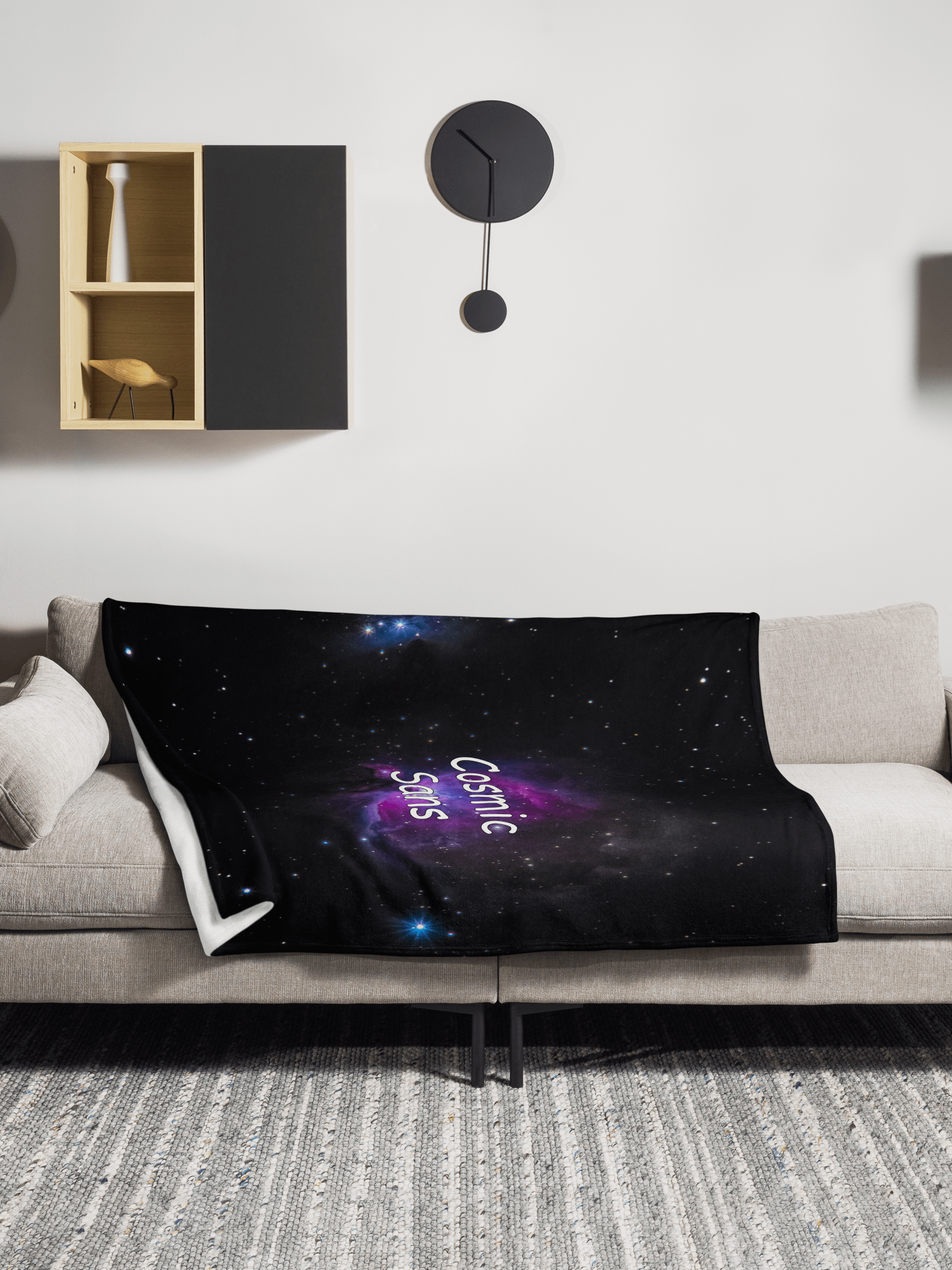 Cosmic Sans fleece throw blanket product image (5)
