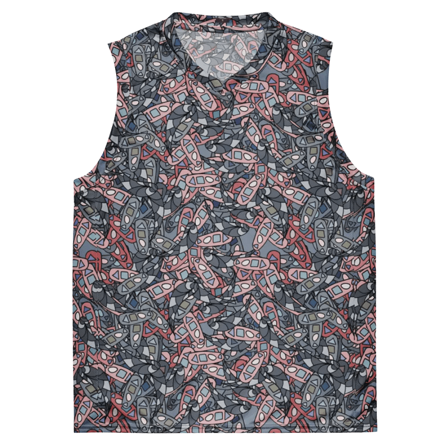 Shapes in Motion | Recycled Unisex Basketball Jersey product image (4)