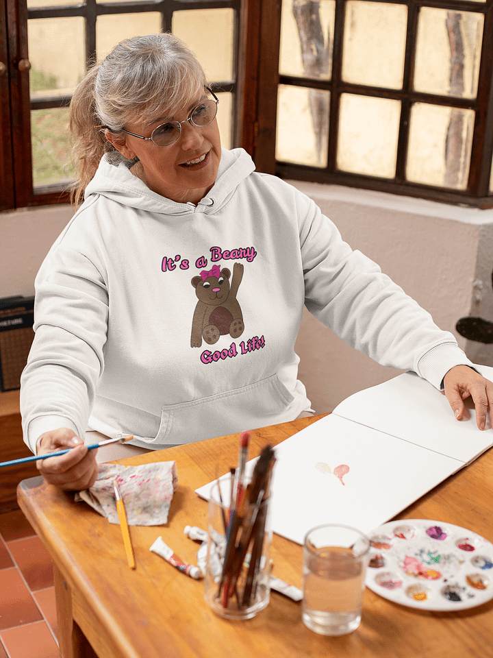 "It's a Beary Good Life!" Hoodie with Cartoon Character for Women product image (1)