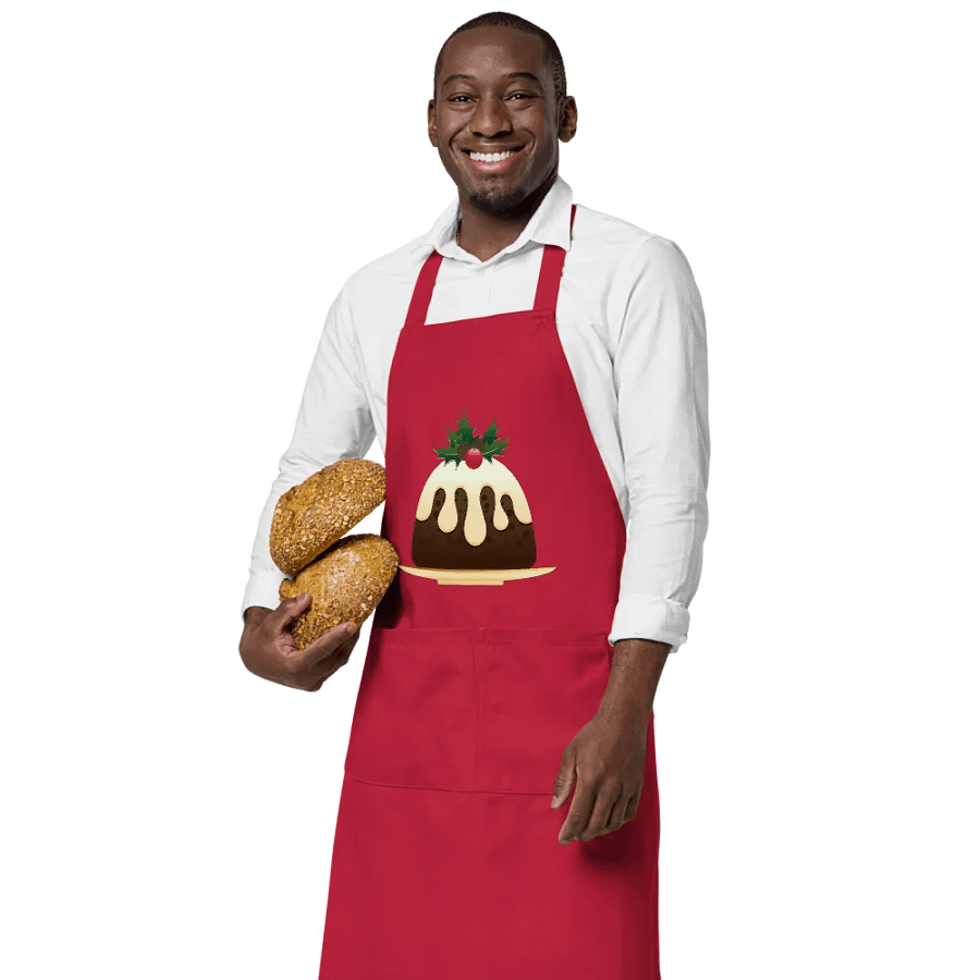 Christmas Pudding Printed Organic Apron product image (11)