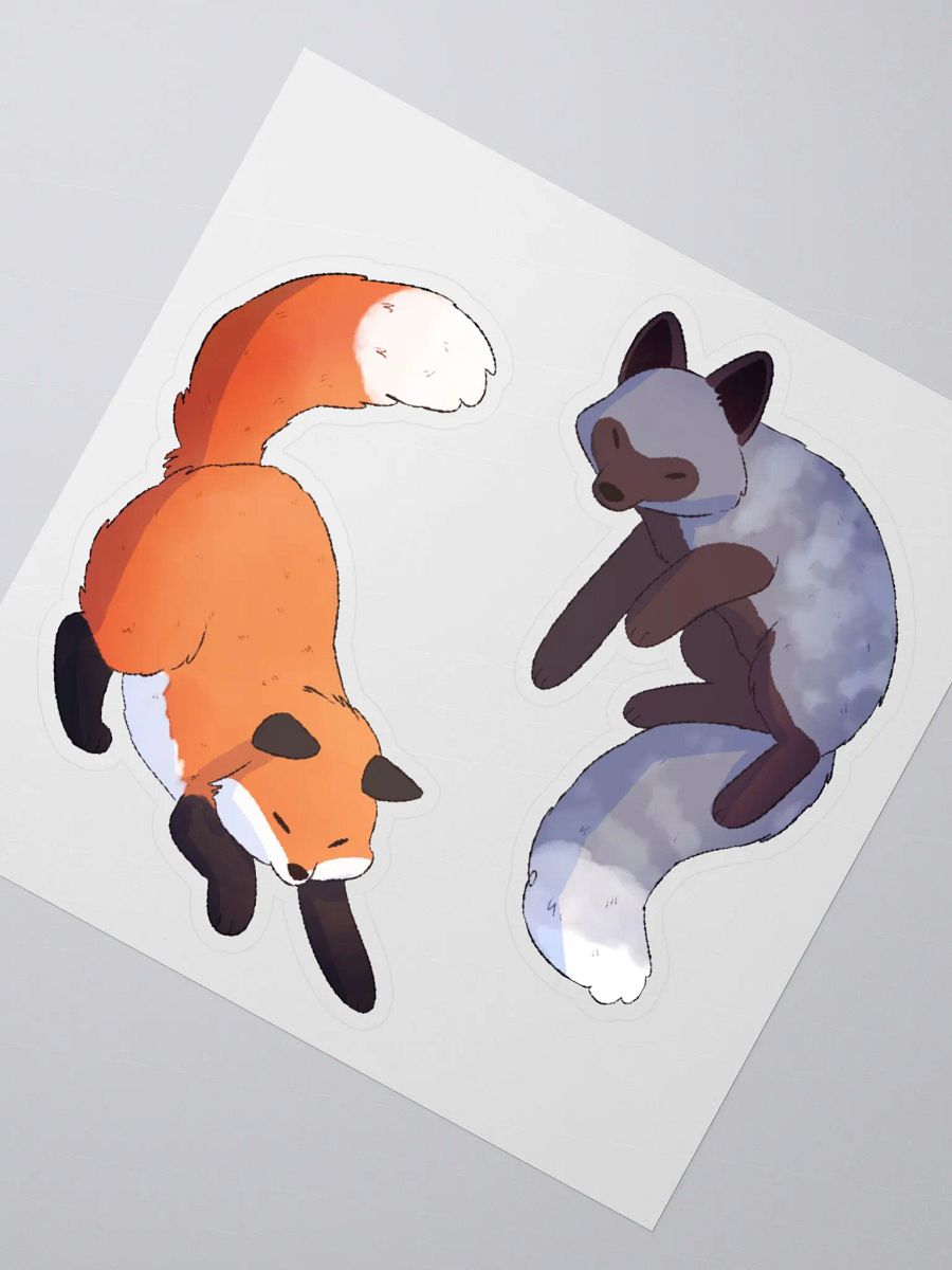 Fox and Silver fox Dynamic Duo Stickers product image (3)
