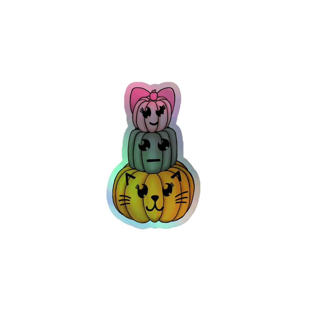 Chaos Pumpkins Holographic Sticker product image (1)