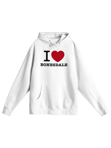 Black Text I Heart Bonesdale Hoodie product image (1)