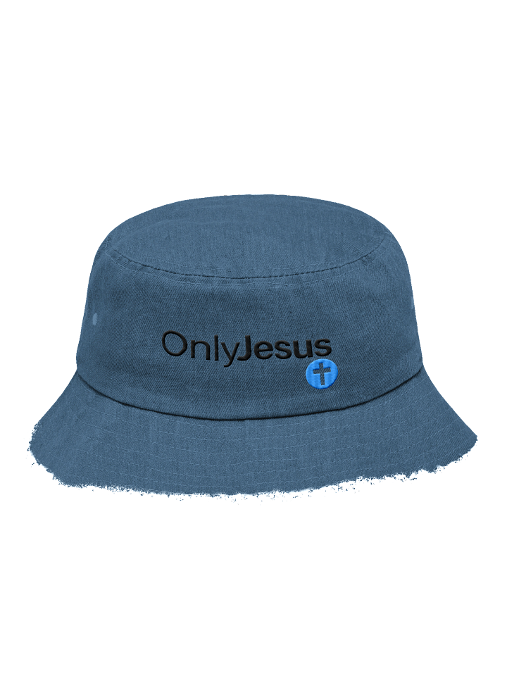 OnlyJesus Distressed Denim Bucket Hat product image (1)