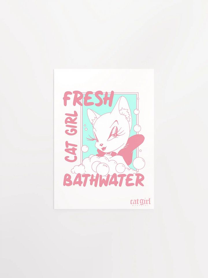Cat Girl Bathwater Art Print product image (1)
