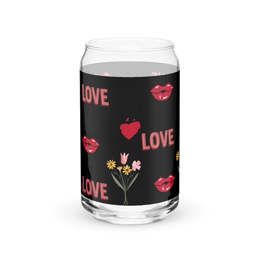 Love and Lips Glass Can product image (2)