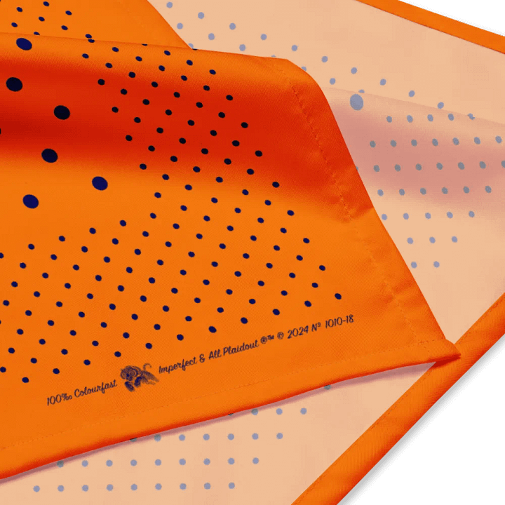 Hunters Orange & Navy Polka Dot Bandana product image (4)