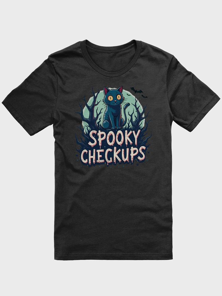 Spooky Checkups Moonlit Feline Glow T-Shirt product image (2)