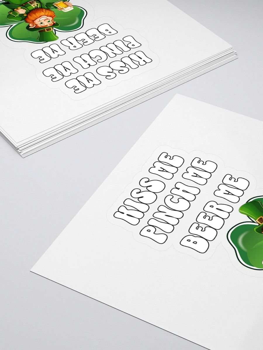 Kiss Me Pinch Me Beer Me - St. Patrick's Day Sticker product image (4)