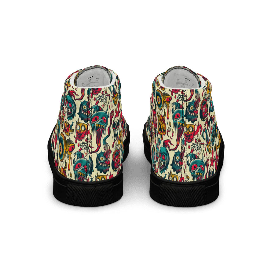 Halloween Nightmare Pattern High Top Canvas Shoes product image (7)